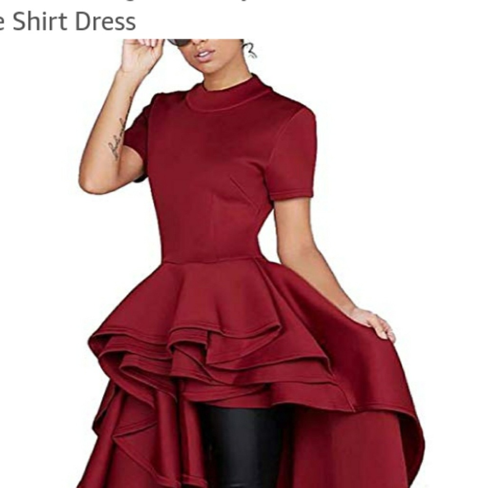 Shirt Dress (Red)
